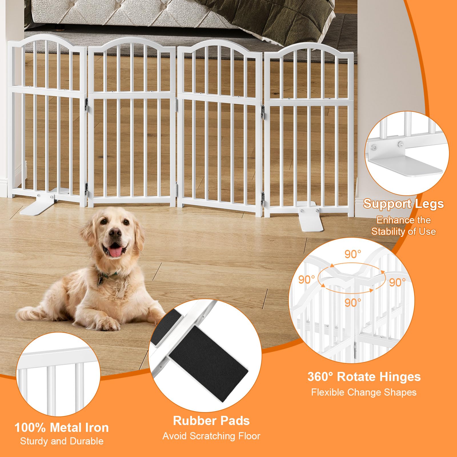 Snughome metal white frame offers durable rust-resistant construction