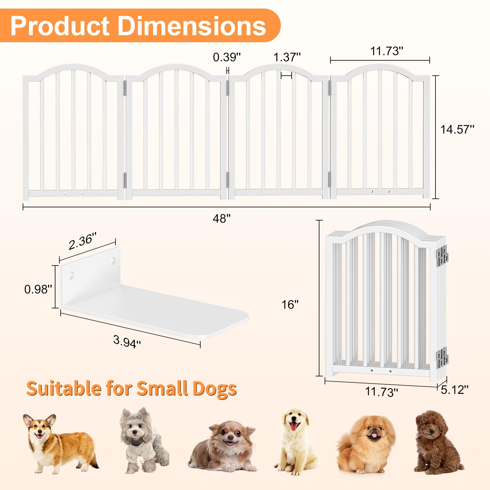 Snughome gate bases; enlarged feet prevent tipping and protect floors.