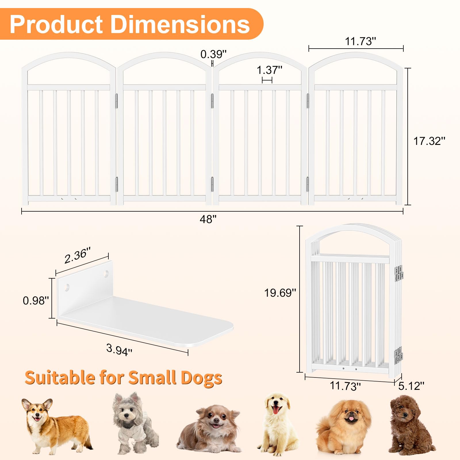 Snughome dog gate stabilizing bases prevent tipping and protect floors.