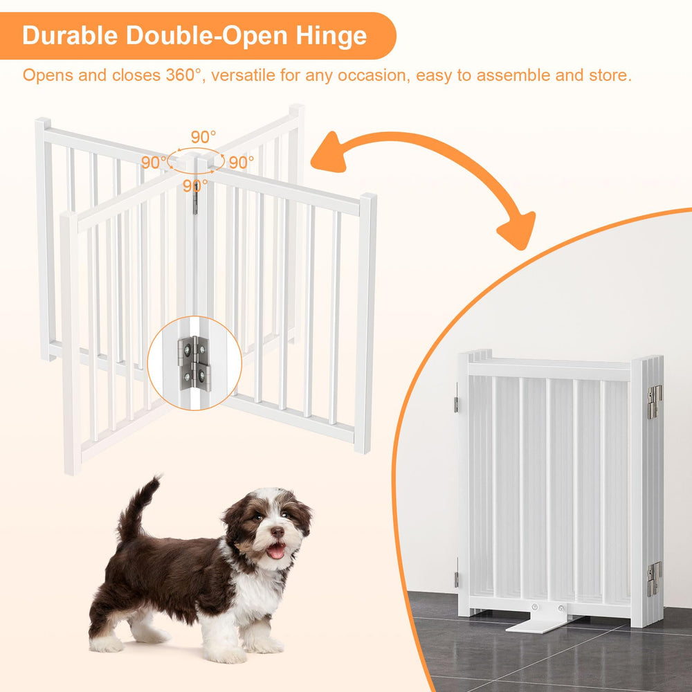 Snughome dog gate offers step-over design for easy adult passage when needed.