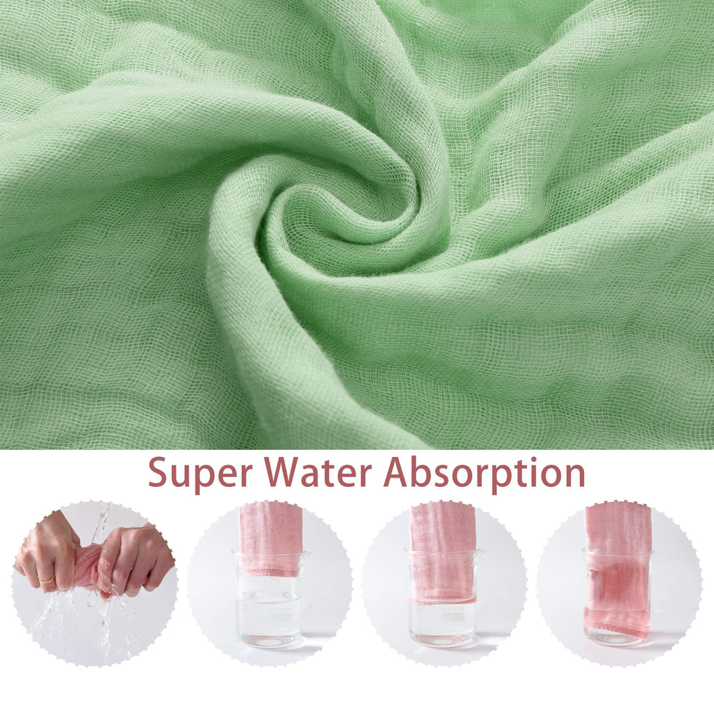 SnugOre burp cloths demonstrate absorbency action catching dribbles and spit-ups.