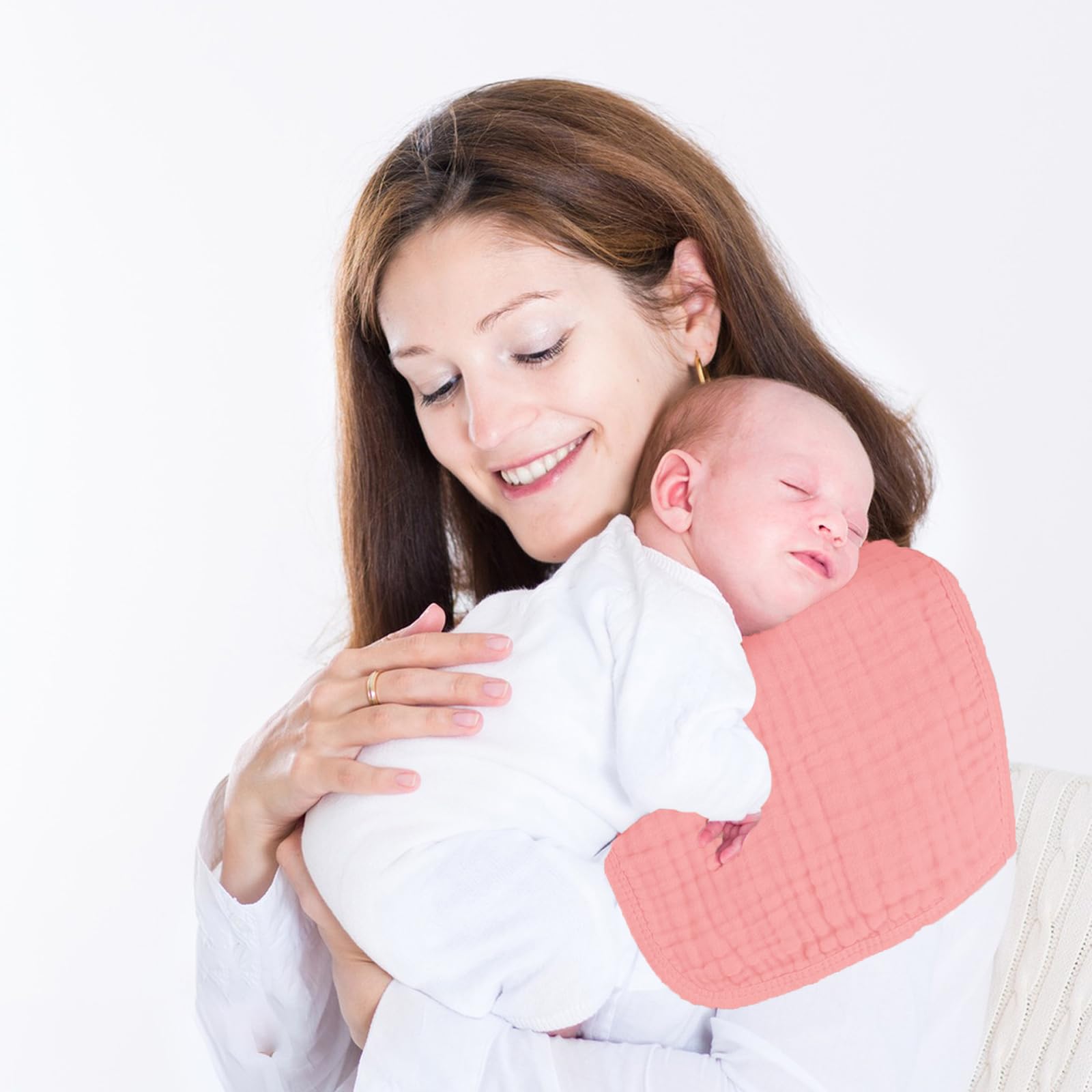 SnugOre multi use cloth doubles as drool bib and washcloth