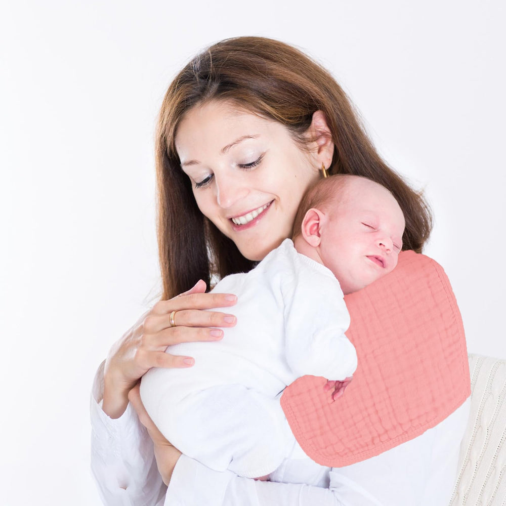 SnugOre multi use cloth doubles as drool bib and washcloth