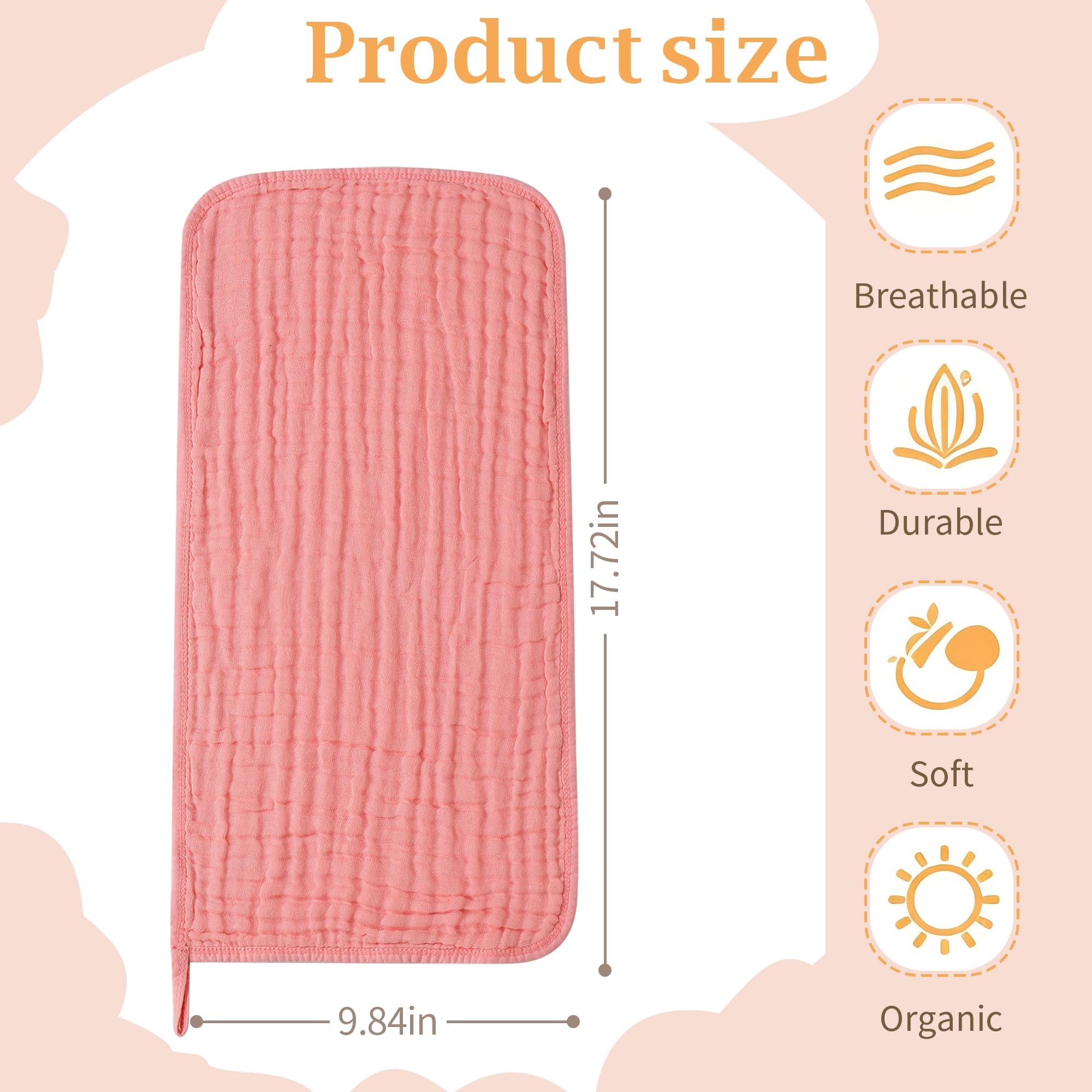 SnugOre six layer muslin for quick absorption during feeds and drool