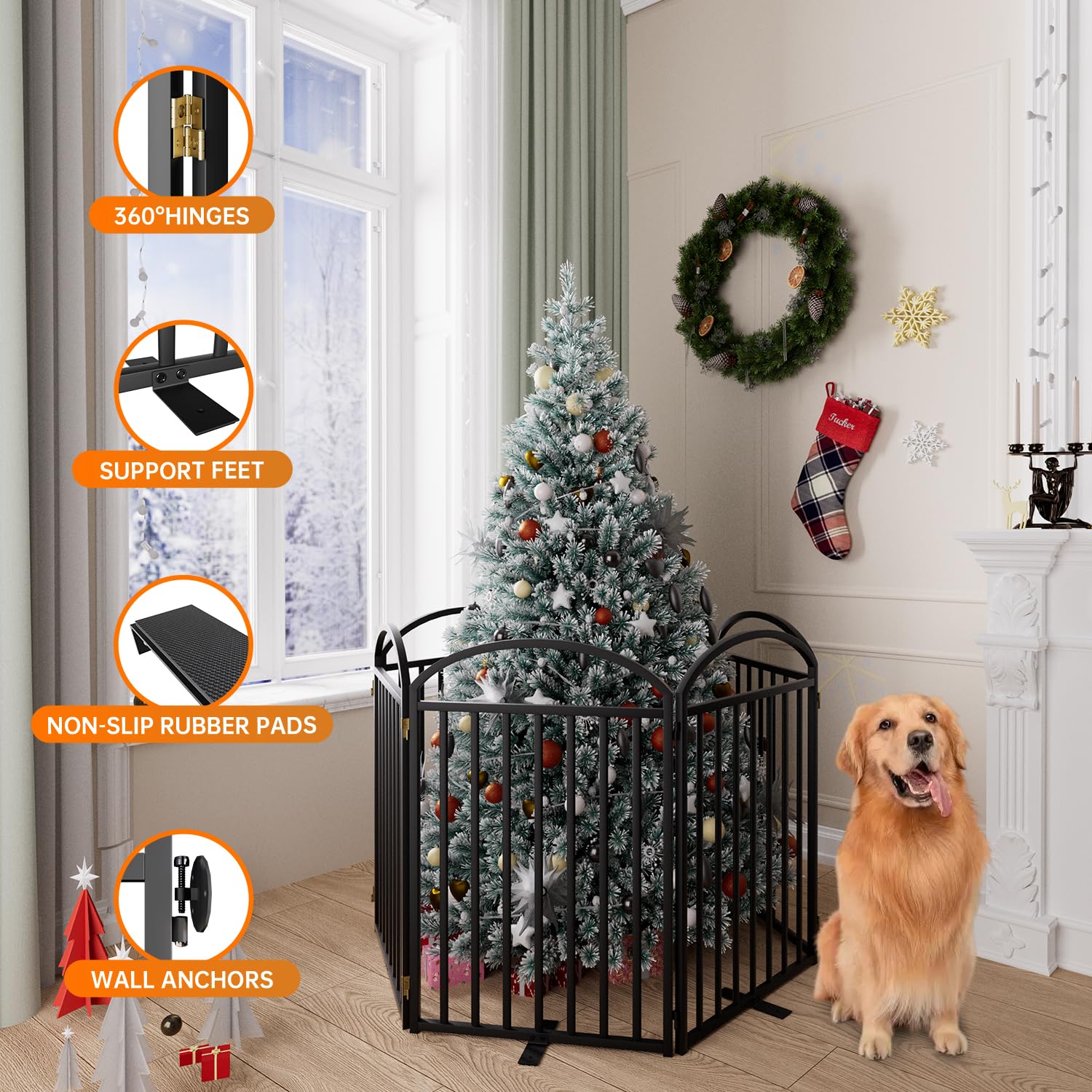 SNUOWU adjustable heights 32in or 36in fit stairs and doorways