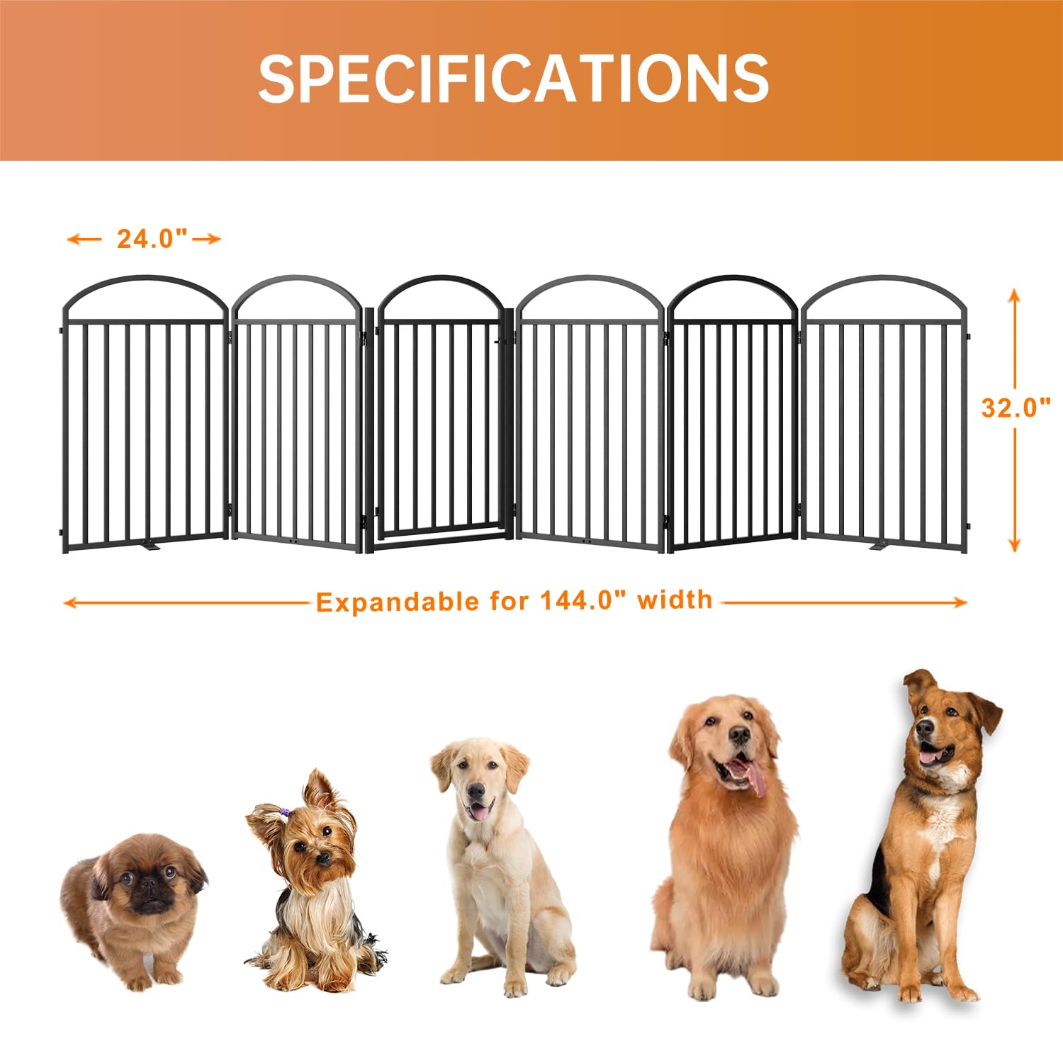 SNUOWU anti-slip base keeps the gate steady on floors during pets' movement