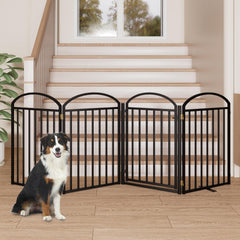 SNUOWU foldable dog gate with 360-degree hinges for flexible setup