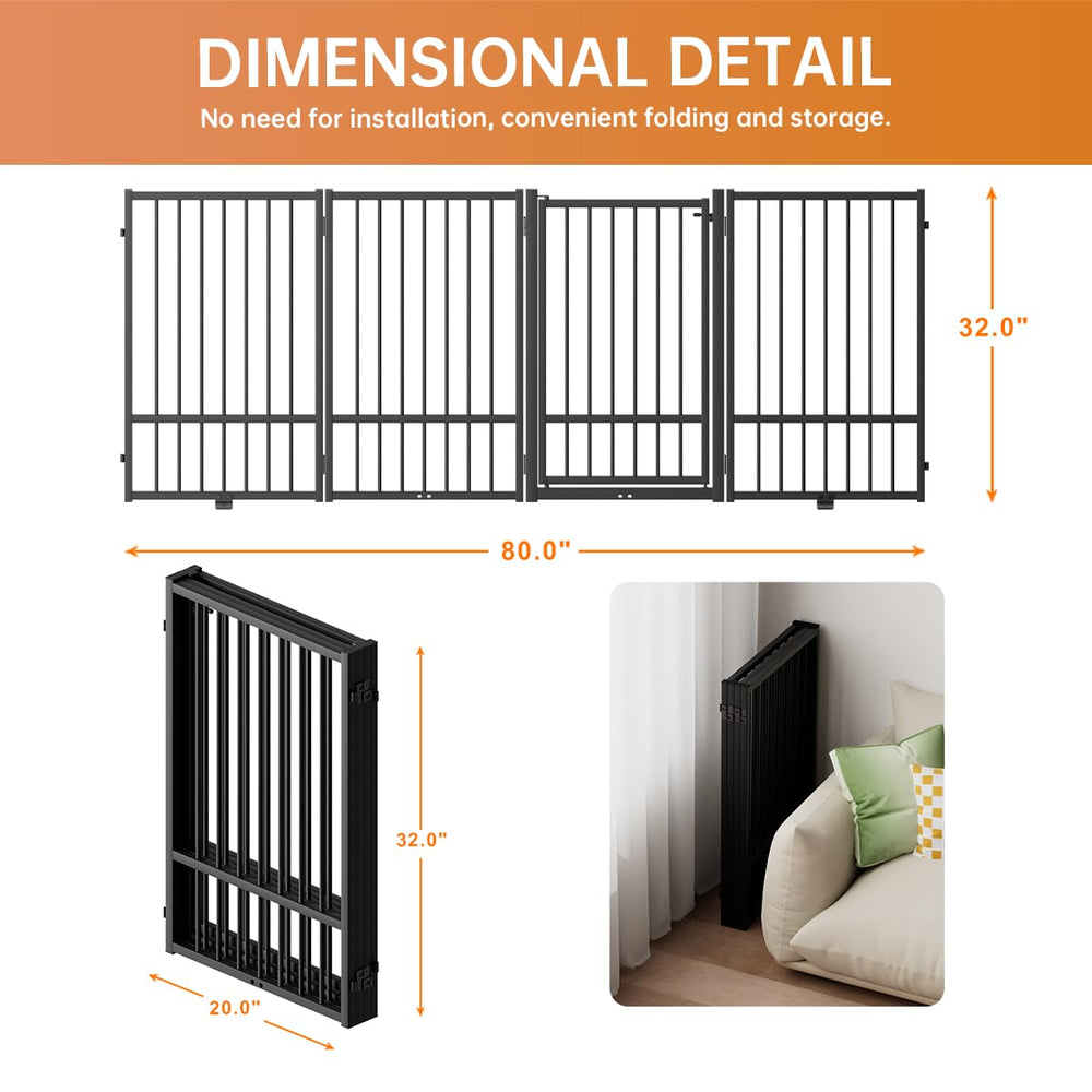 SNUOWU foldable dog gate storage for compact closet or shelf space