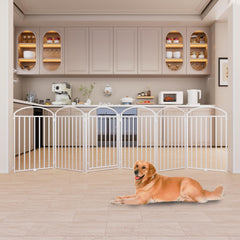 SNUOWU foldable gate panels store compactly when not in use.