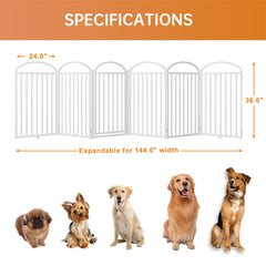 SNUOWU freestanding dog gate with anti-slip feet for stable setup.