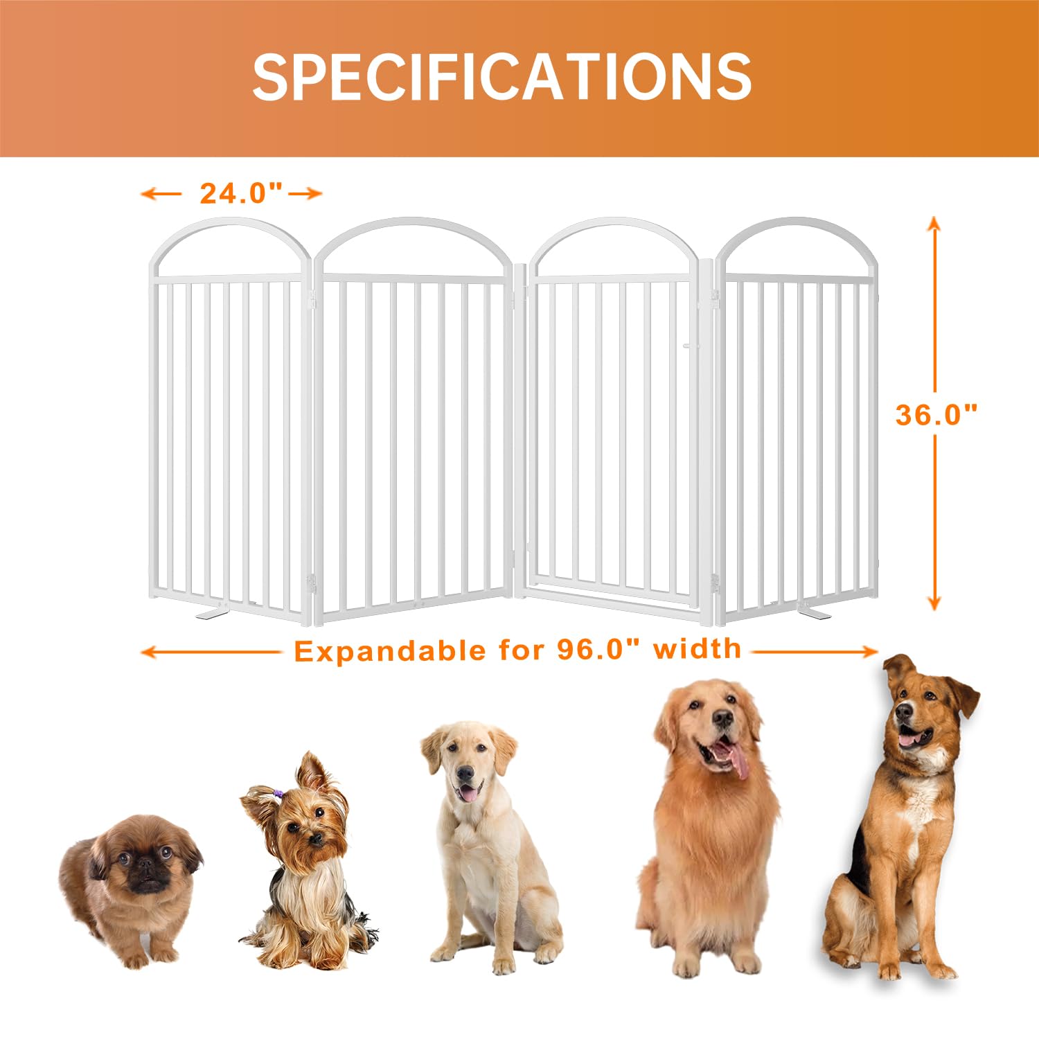 SNUOWU full metal dog gate frame showing strength and durability
