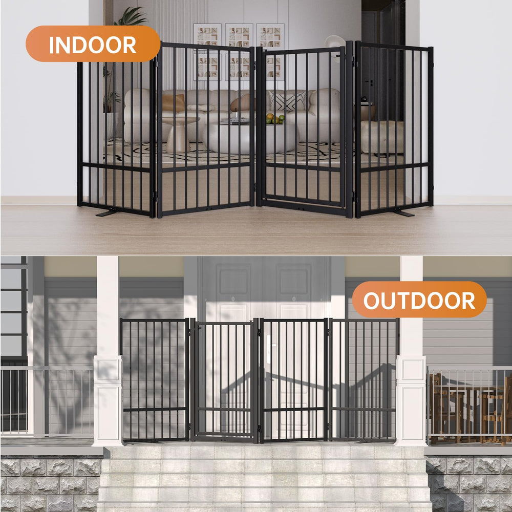 SNUOWU dog gate suitable for indoor and outdoor use in various settings