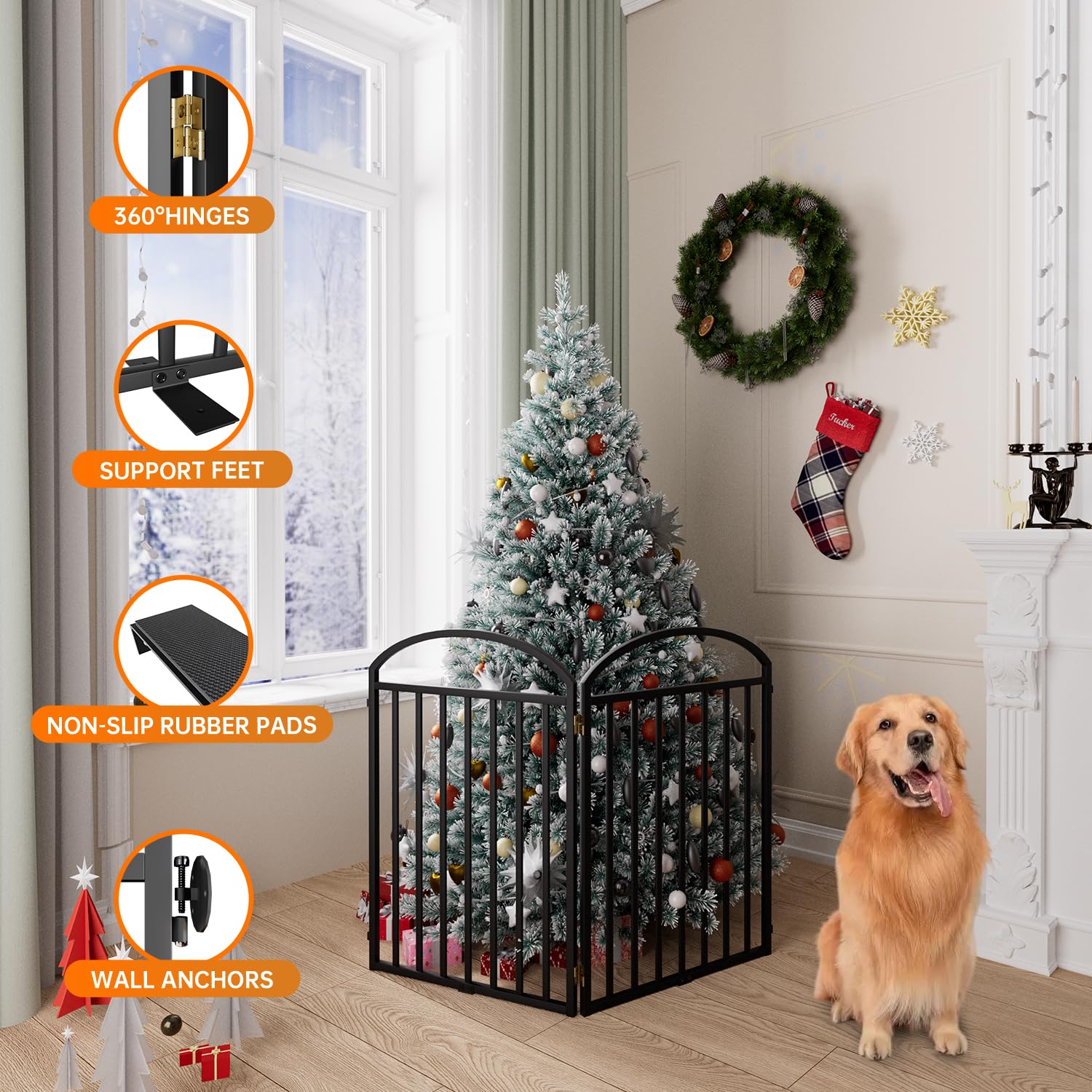 SNUOWU walk-through door provides convenient access while pets stay contained.