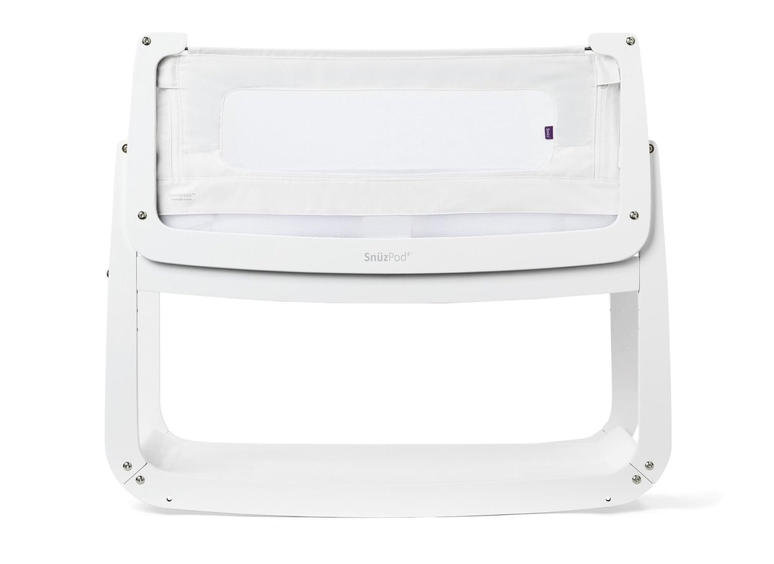 SnuzPod4 rocking baby bassinet bedside sleeper close to bed for nighttime care