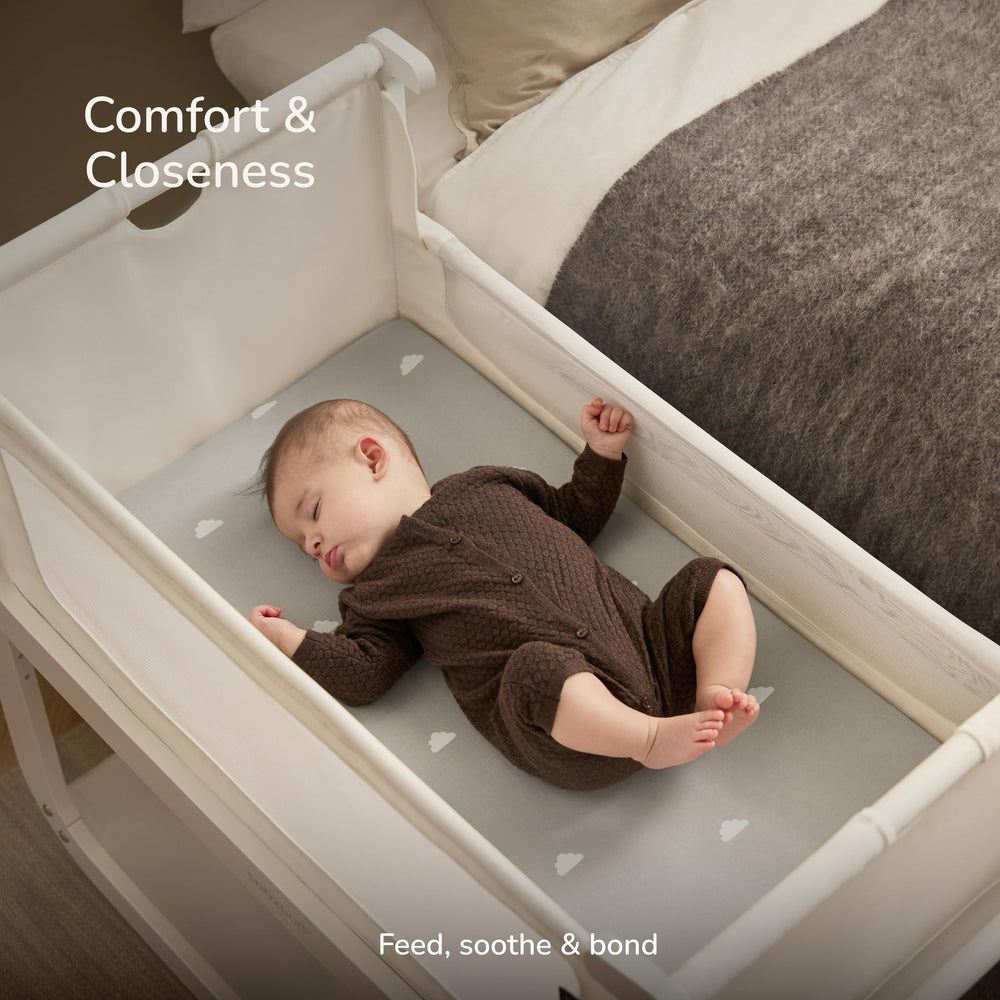 SnuzPod5 lift-off bassinet offers flexible room-to-room use