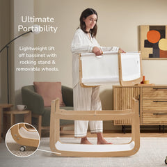 SnuzPod 5 wheeled stand enables easy room-to-room movement at night.
