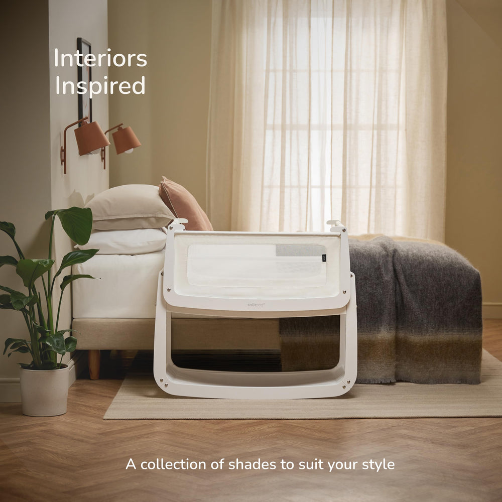 SnuzPod5 wheels and rocking stand enable portability