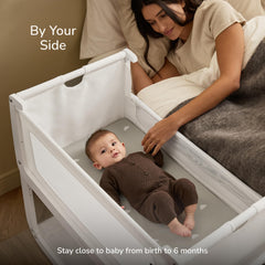 SnuzPod5 zip-down walls for easy access during night feeds