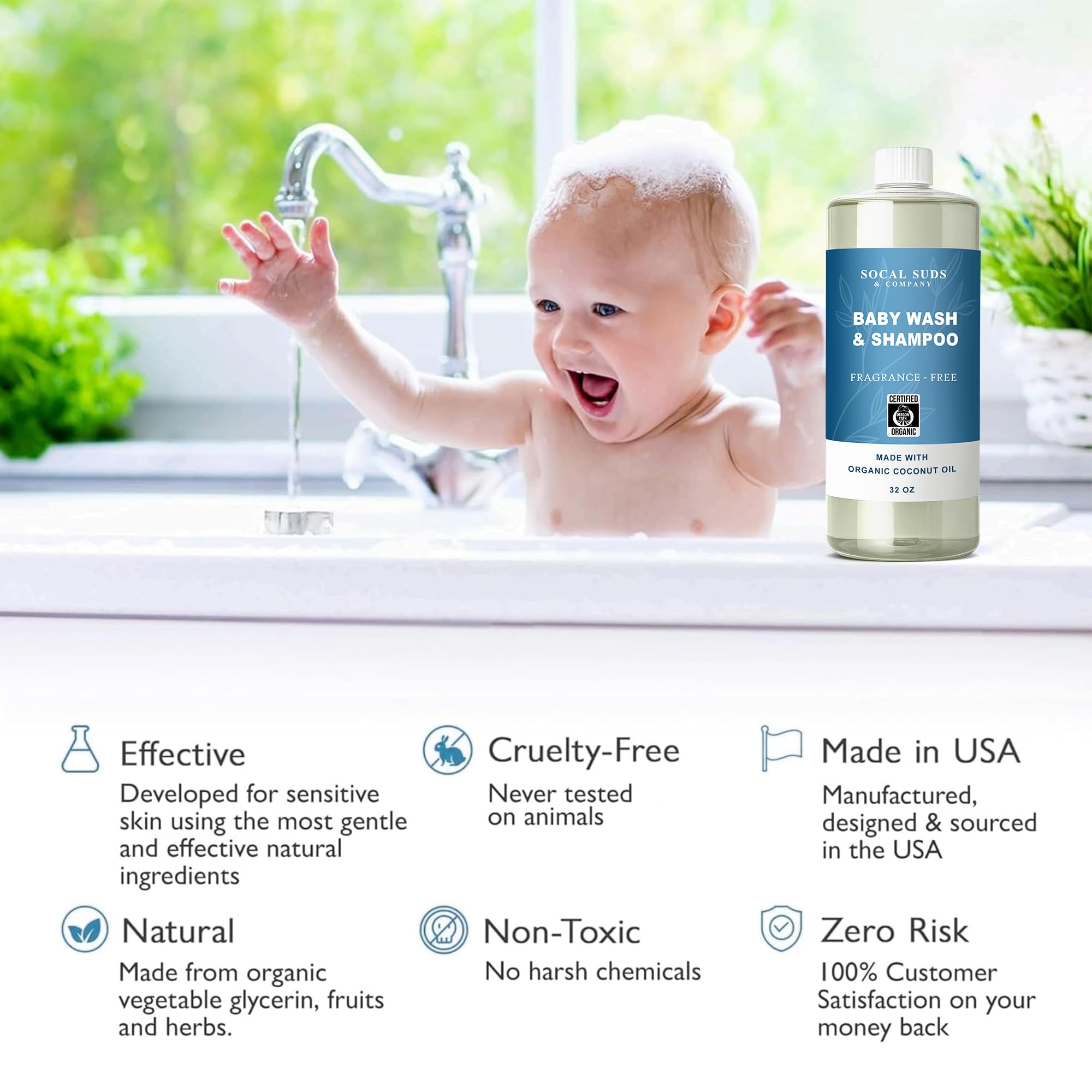 SoCal Suds & Company rosemary extract close-up signaling soothing botanical support.