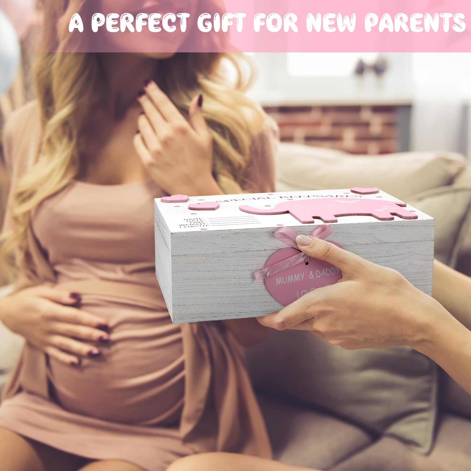Soaoo durable wooden keepsake box for lasting family memories