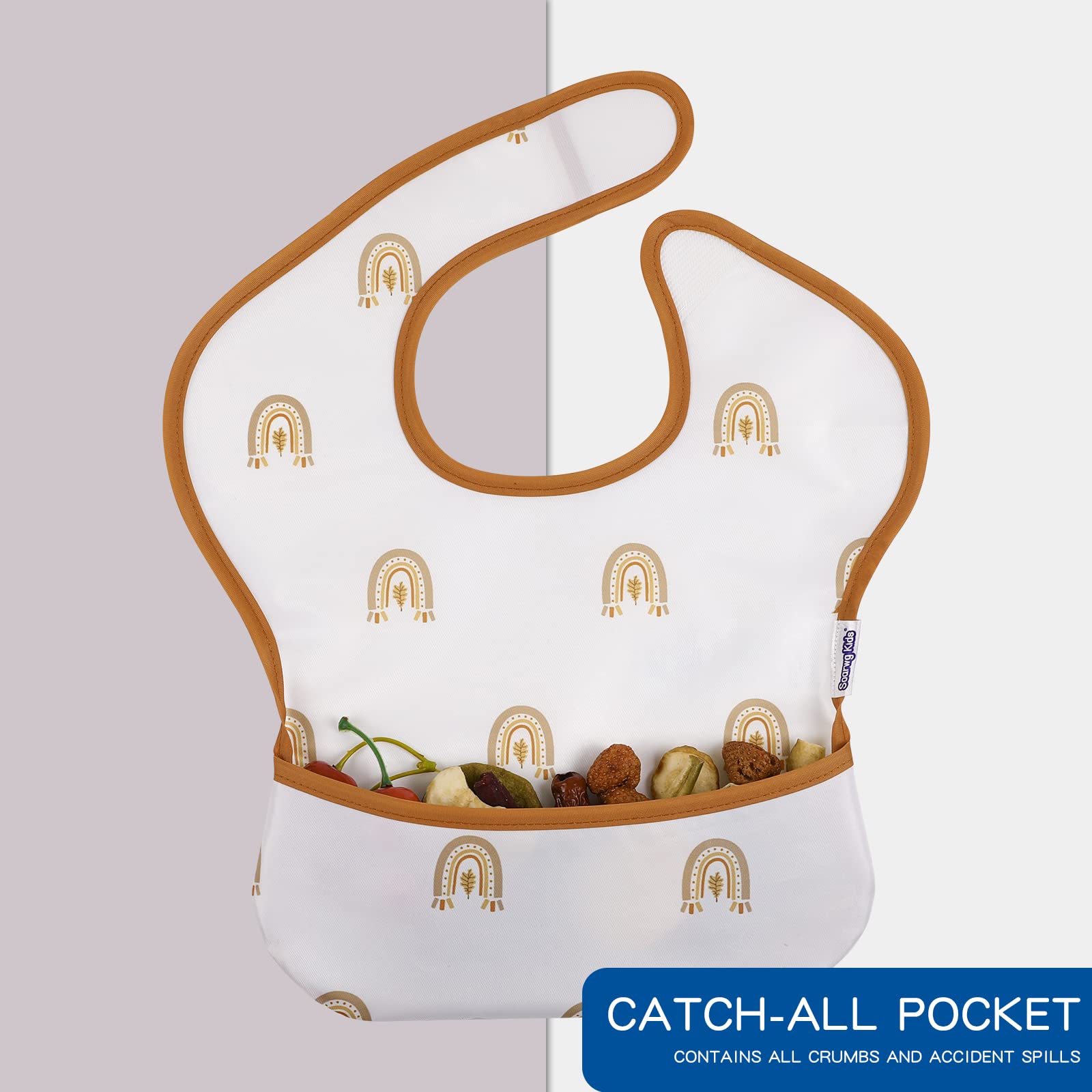 Soarwg Kids bibs with adjustable neck ensure a secure, comfy fit.