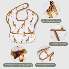 Soarwg Kids foldable travel-friendly bib in compact form.