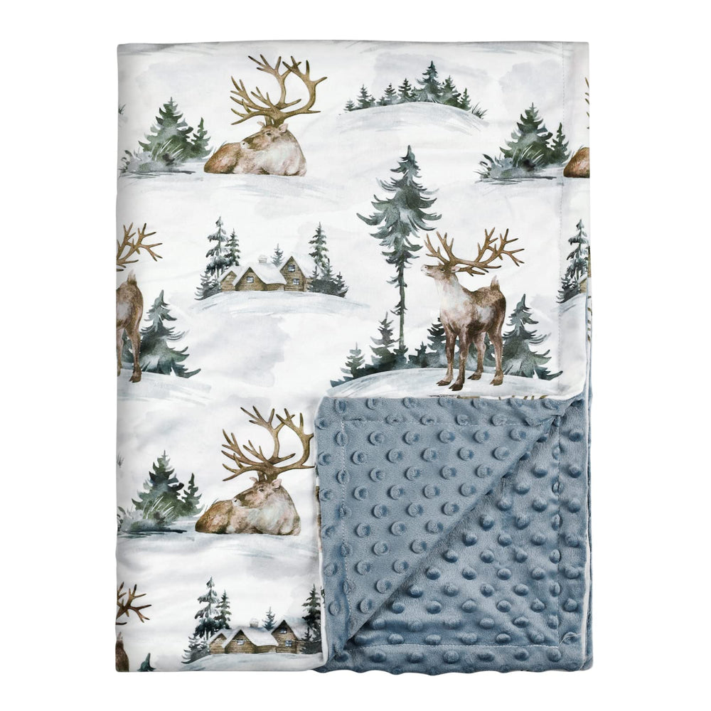 Soarwg Kids deer-pattern baby blanket provides cozy warmth for naps