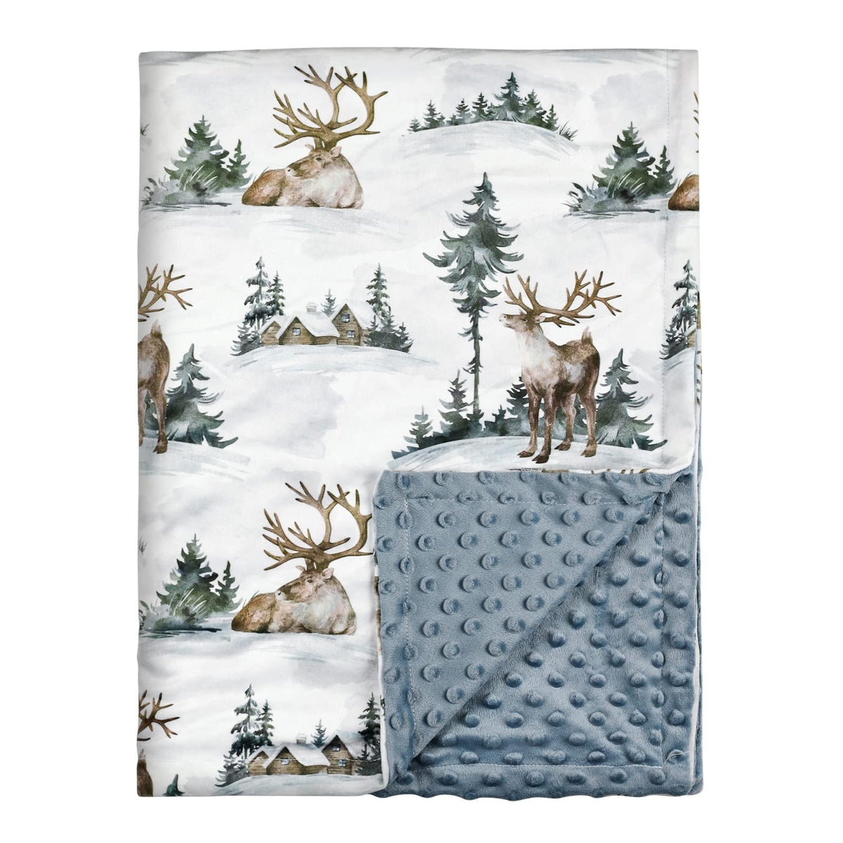 Soarwg Kids deer-pattern baby blanket provides cozy warmth for naps