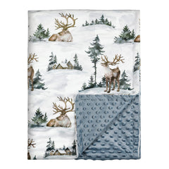 Soarwg Kids deer-pattern baby blanket provides cozy warmth for naps