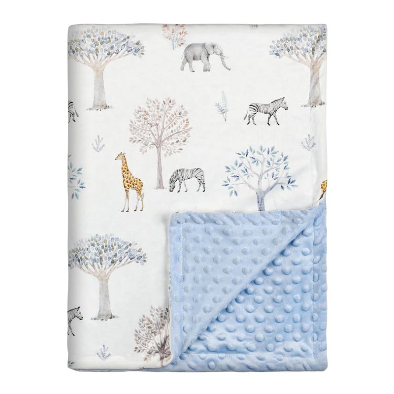 Soarwg Kids baby blanket with double-layer minky back for cozy warmth