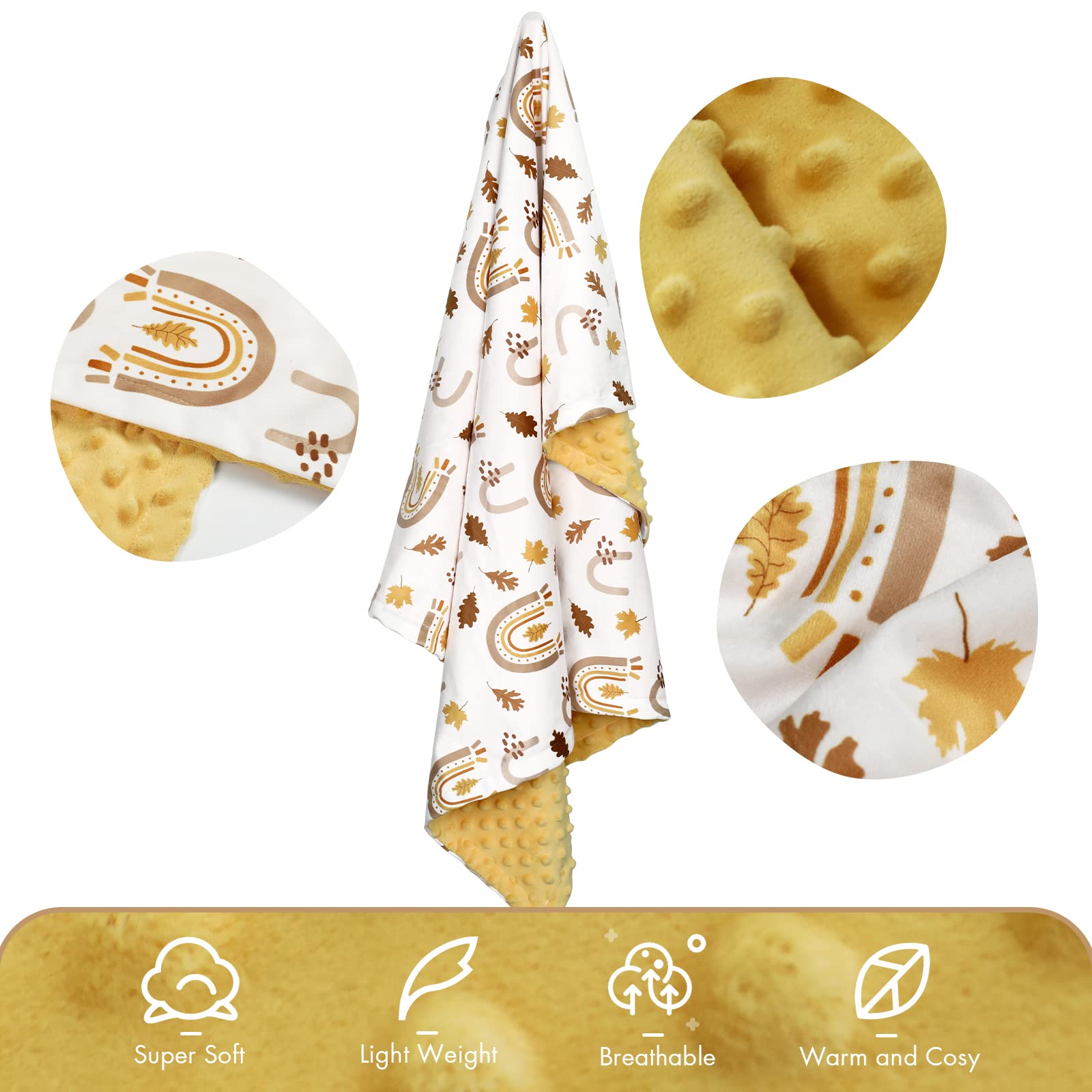 Soarwg Kids blanket with soft minky back texture adds plush warmth.