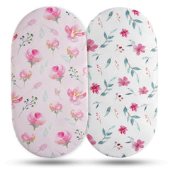 Soarwg Kids bassinet sheets universal fit on rectangle, round, oval, and hourglass mattresses.