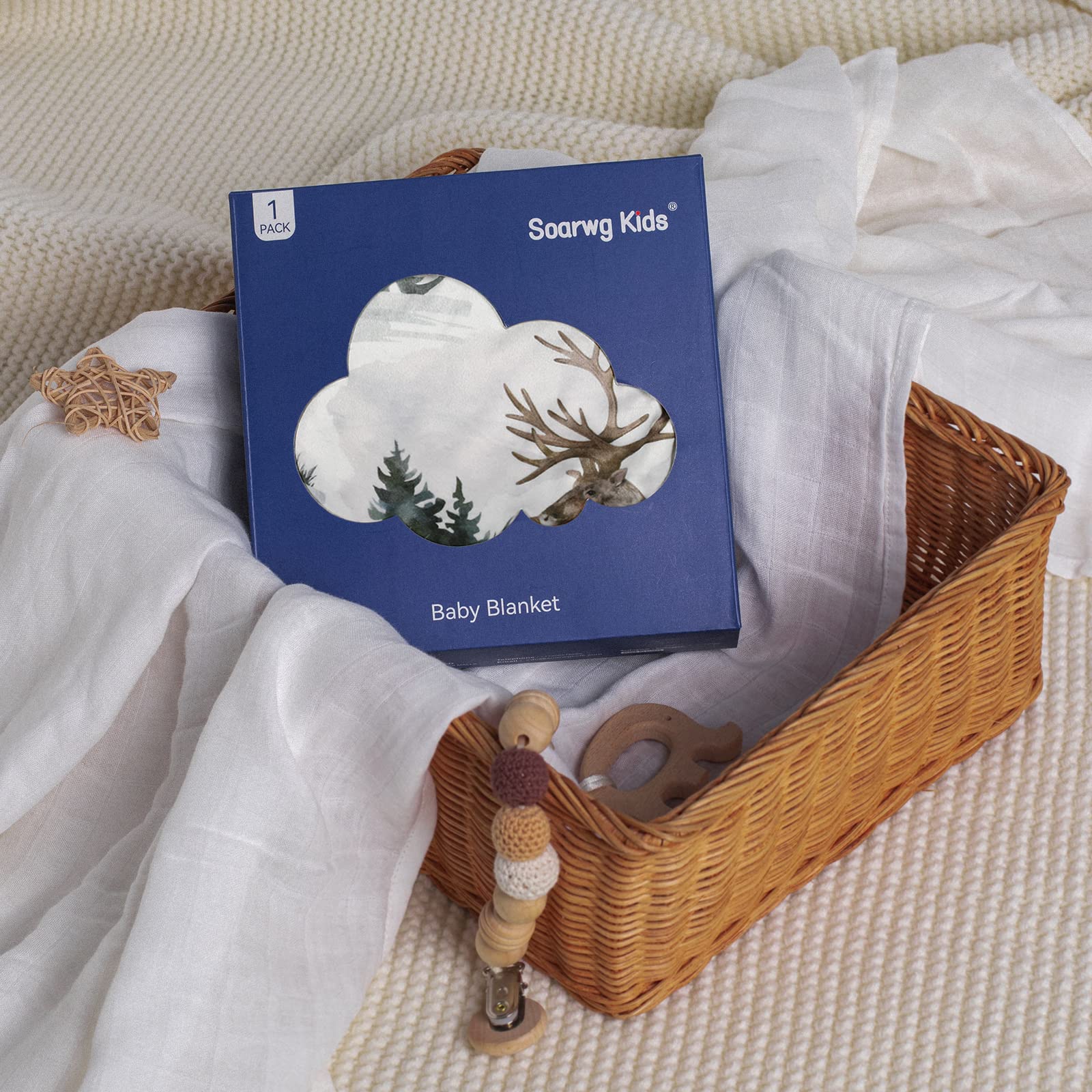 Soarwg Kids multi-purpose blanket for receiving, nursing, or travel