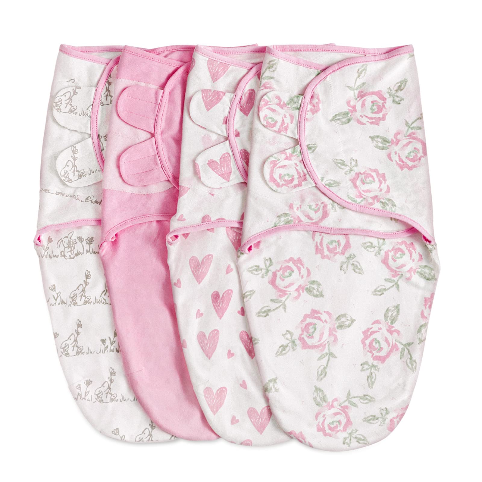 Soarwg Kids newborn swaddle 4-pack keeps baby snug during naps.