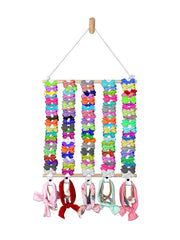 SoCal Buttercup white cotton ribbon detail helps keep clips organized.