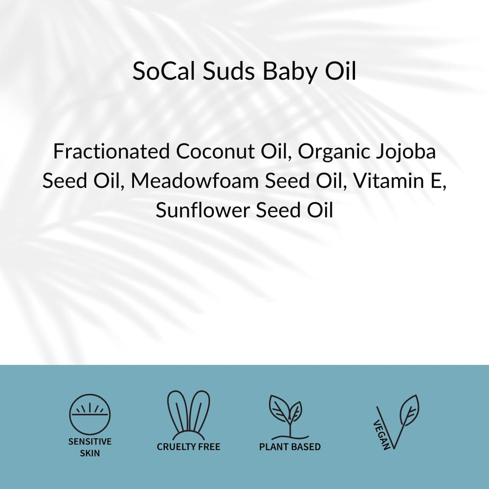SoCal Suds & Company meadowfoam oil blend nourishes tender skin with gentle conditioning.