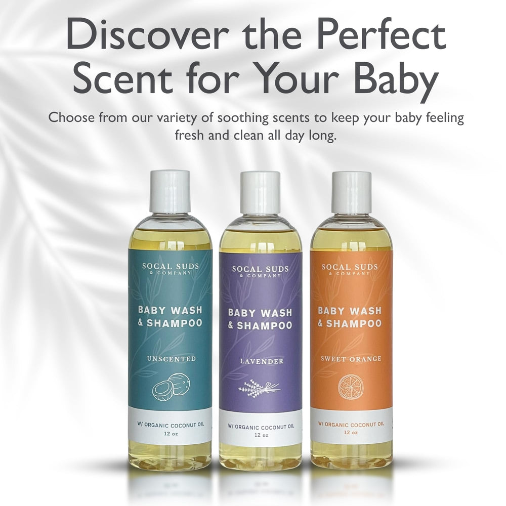 USA-made label on SoCal Suds & Company baby wash