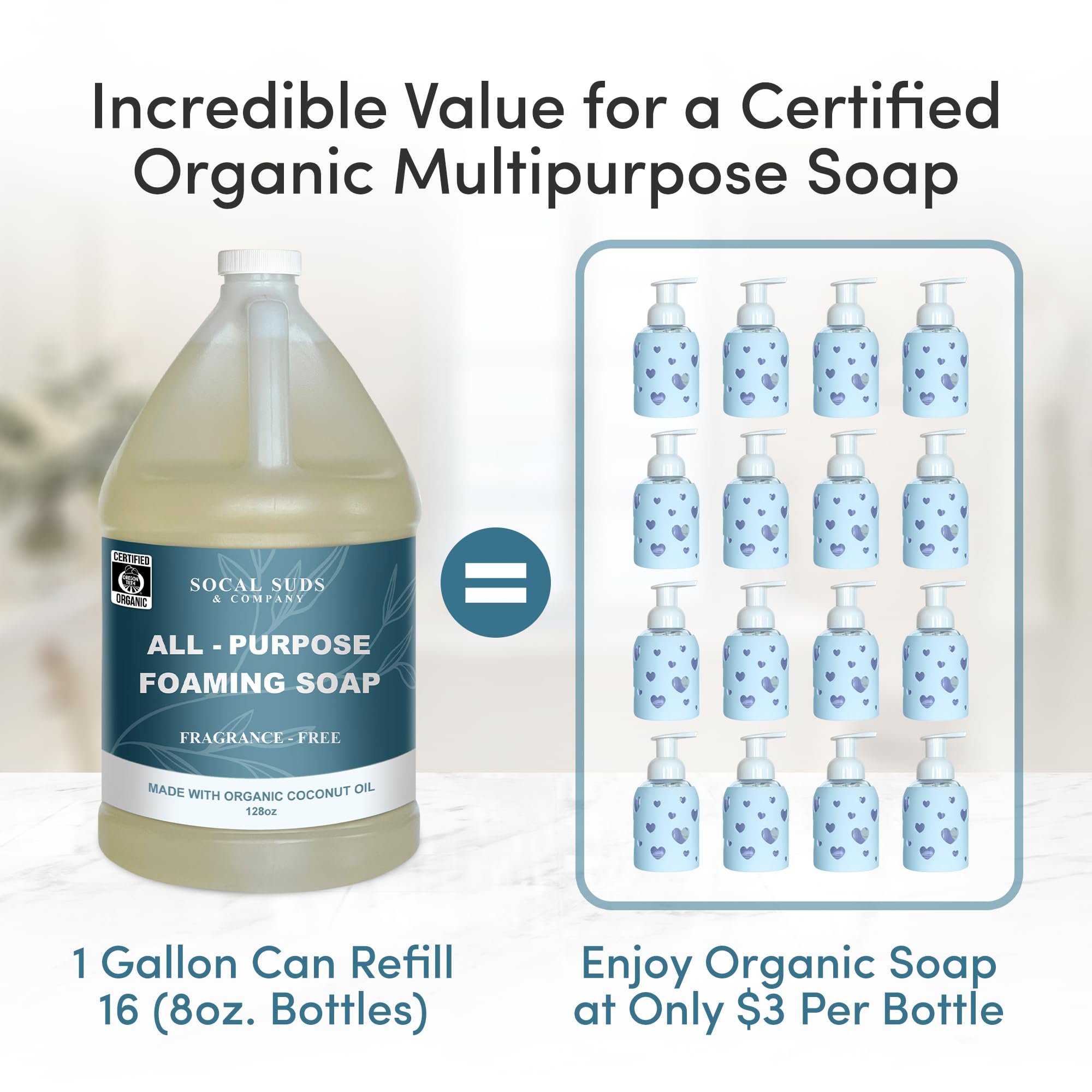 SoCal Suds & Company sensitive-skin illustration emphasizes gentle formula