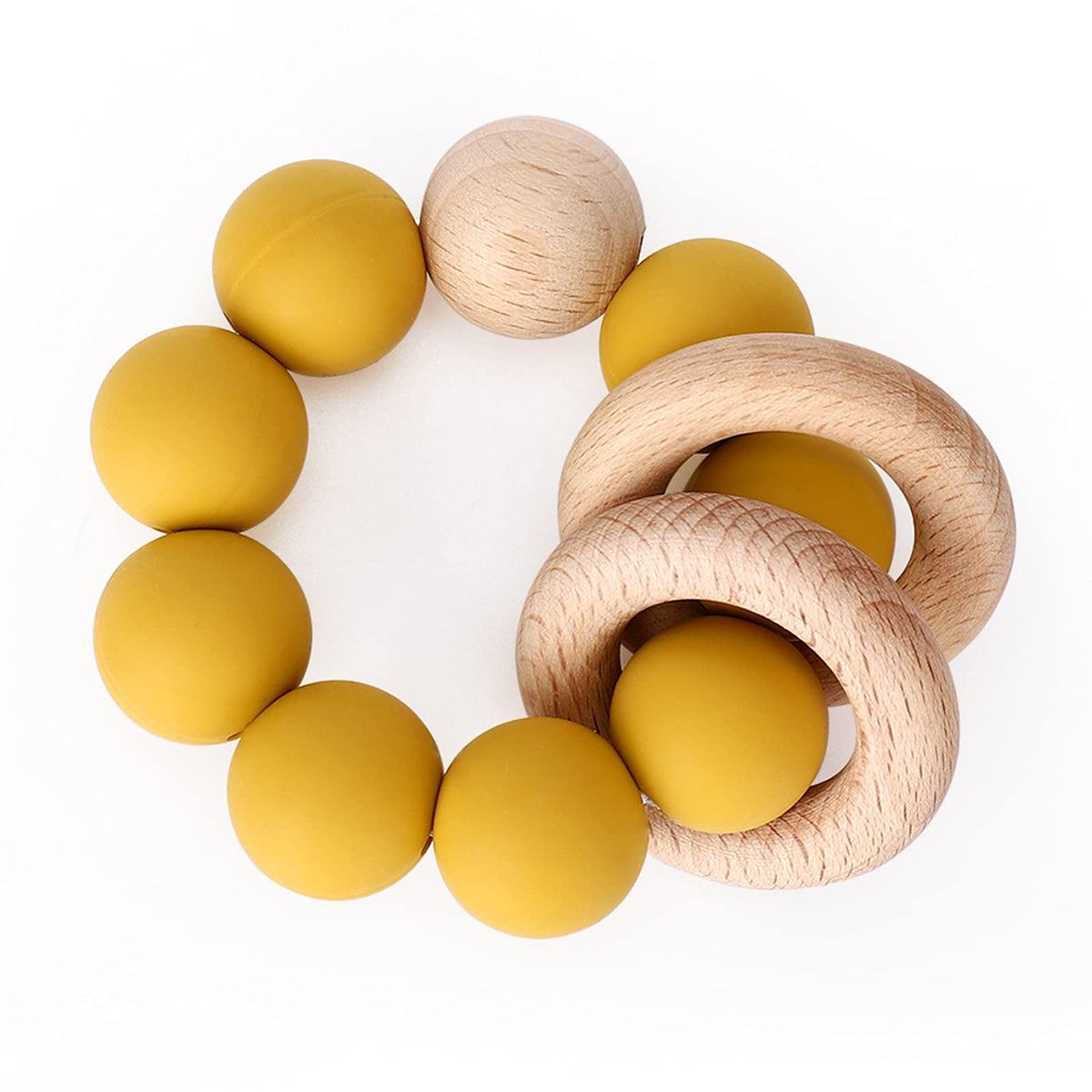 Socub teether organic-silicone-ring helps soothe baby gums