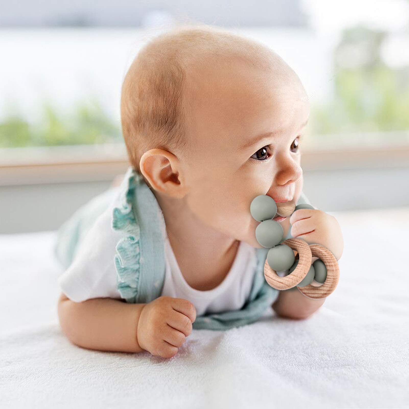 Socub teether soft-texture-closeup shows gentle silicone chew