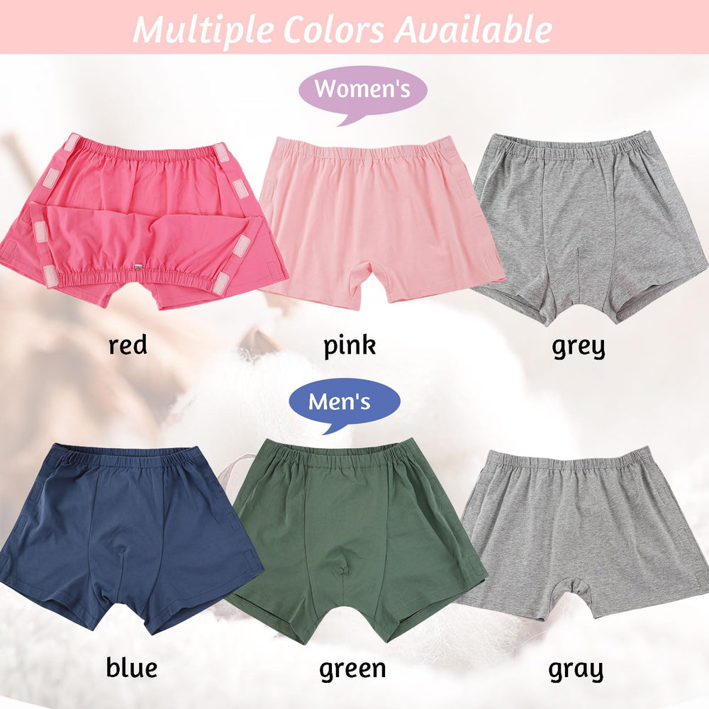 SOEDZUNG adaptive boxers incontinence image conveys versatile wear for care routines