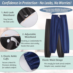 SOEDZUNG gray, washible long pants ideal for discreet daily wear.