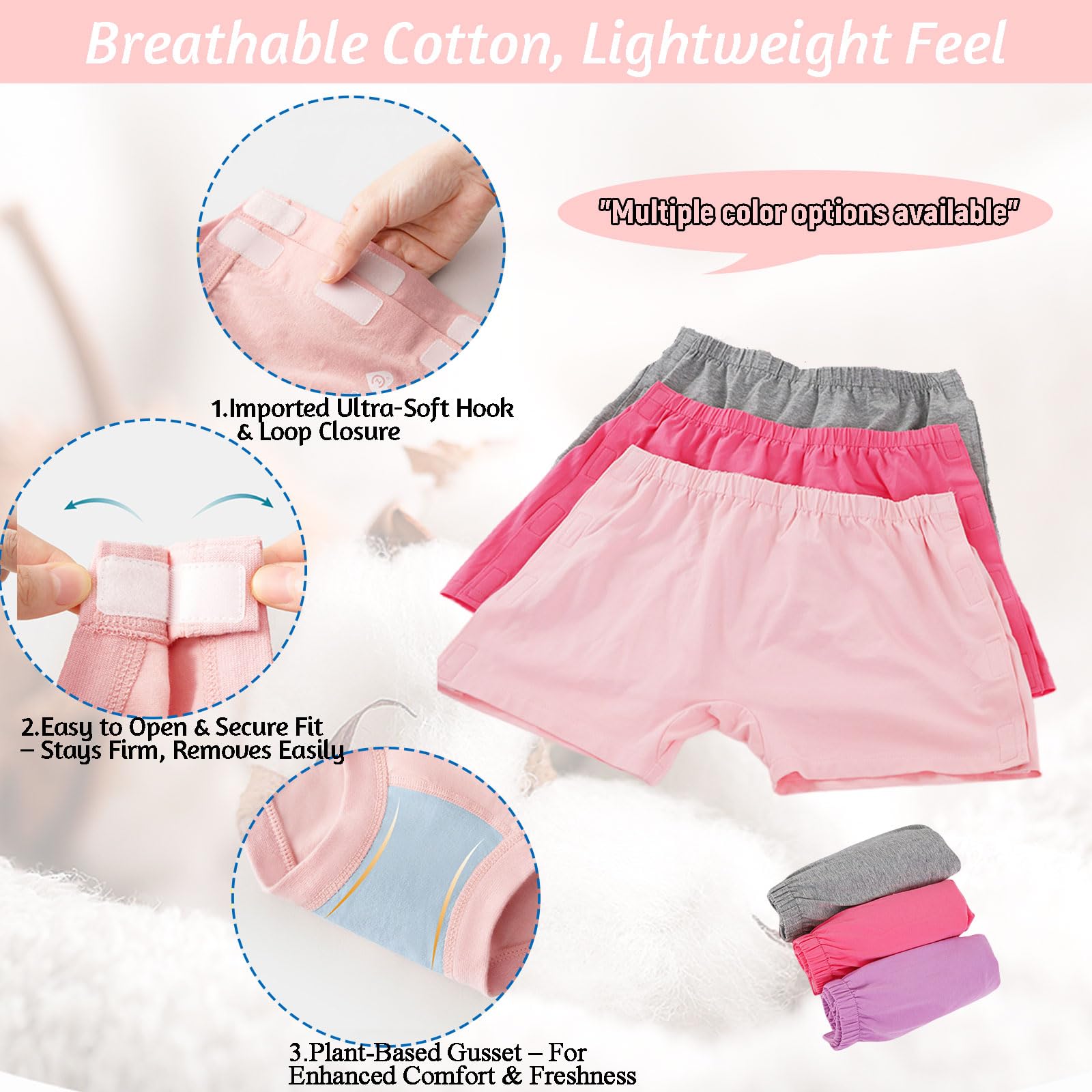 SOEDZUNG breathable cotton fabric closeup shows soft skin friendly material comfort