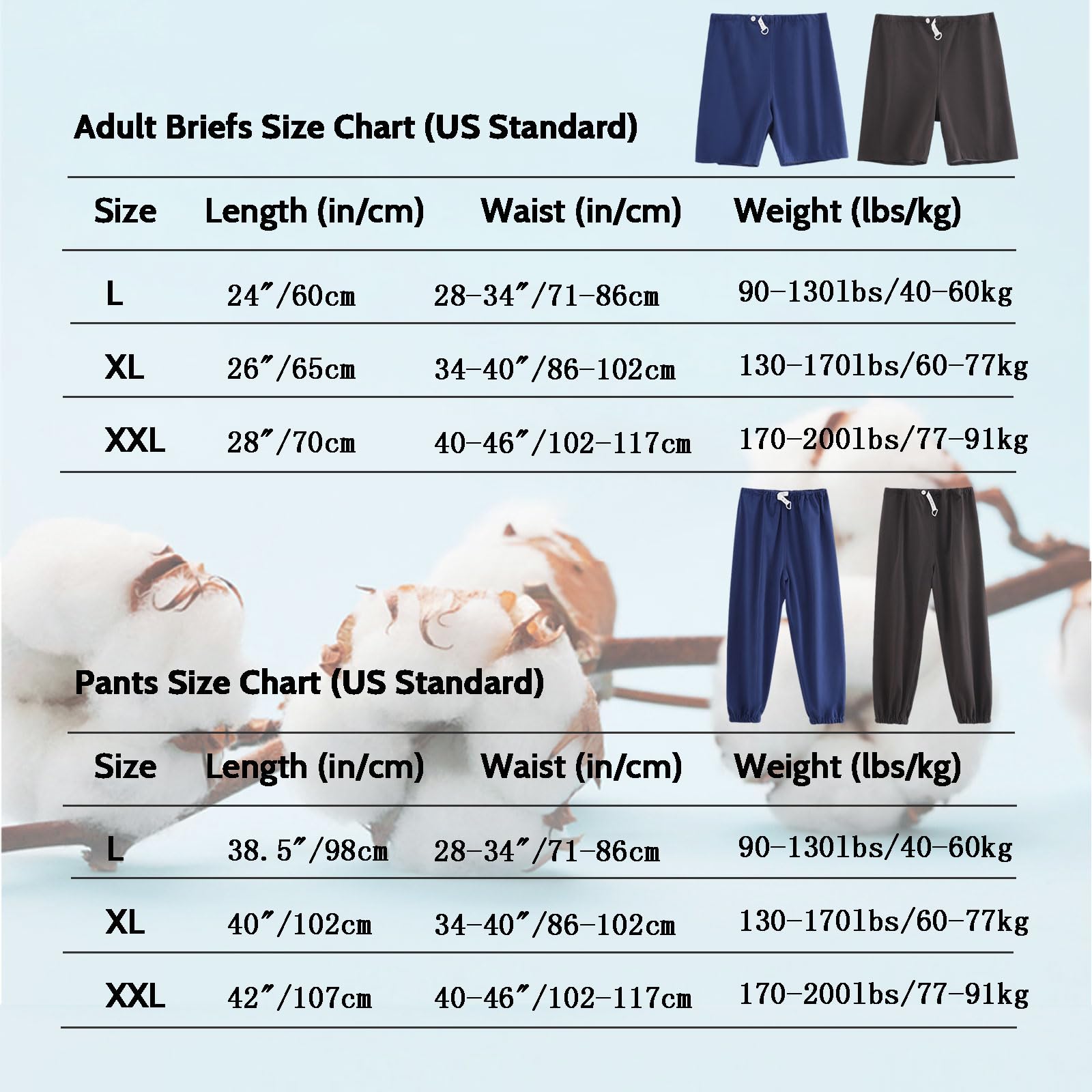 SOEDZUNG discreet-fit long pants with skin-friendly seams to reduce irritation.