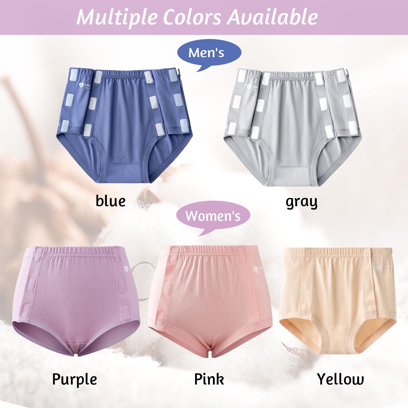 SOEDZUNG elderly care tearaway briefs support easy access.