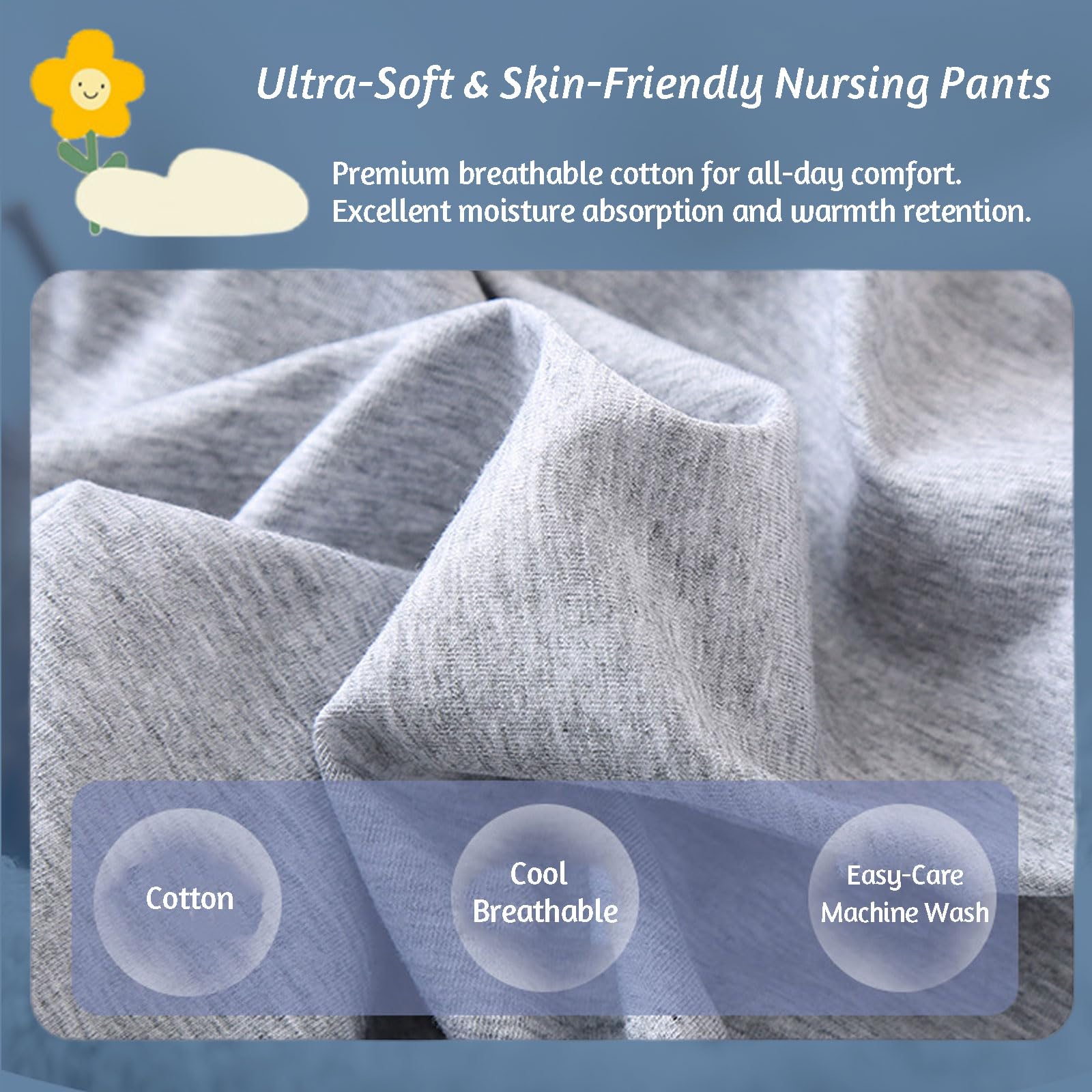 SOEDZUNG open-crotch design supports nursing care while preserving dignity.