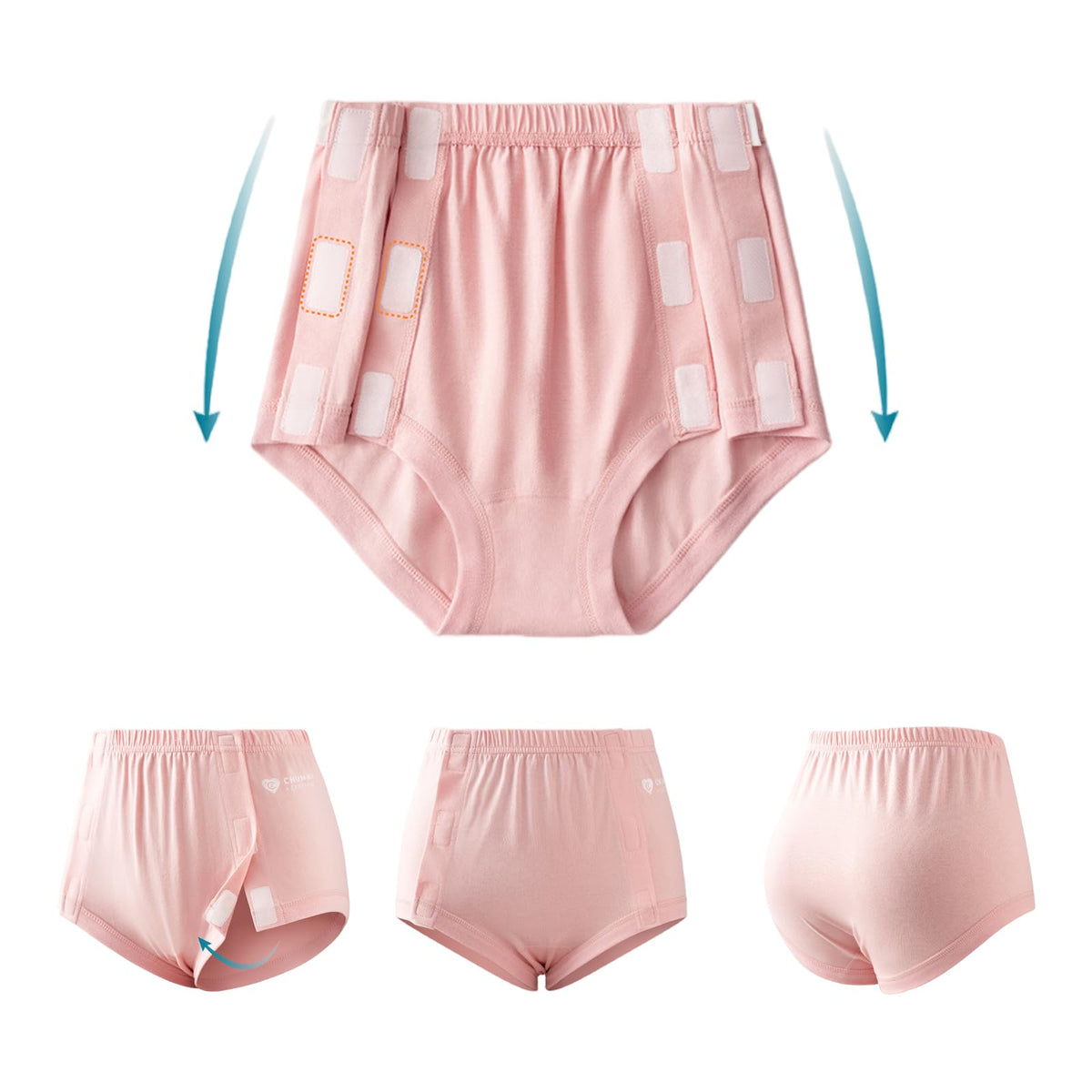 SOEDZUNG post-surgery tearaway underwear pink 2XL for comfortable recovery.