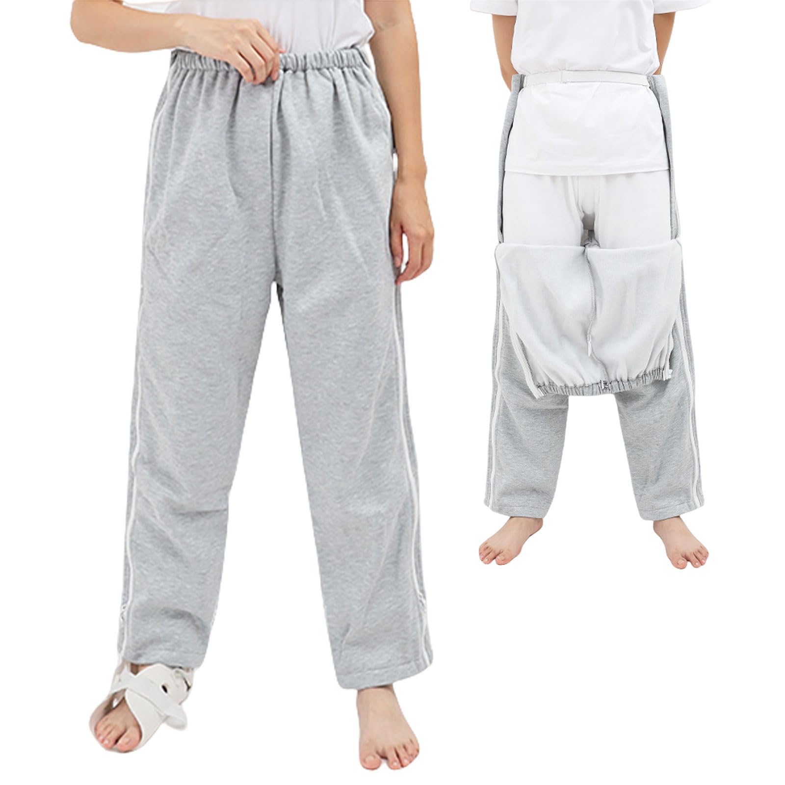 SOEDZUNG post-surgery pants with a side zipper for easy dressing and quick inspections.