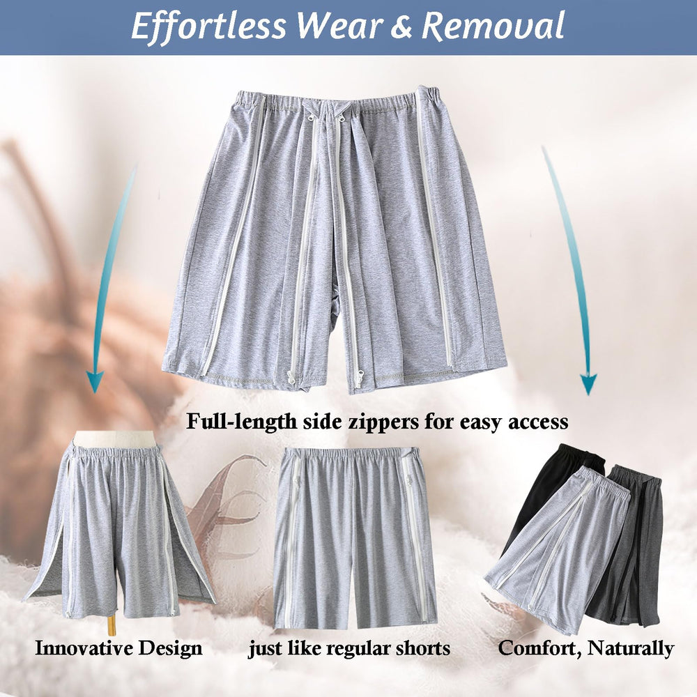 SOEDZUNG versatile shorts for post-surgery, bedridden care, or dialysis