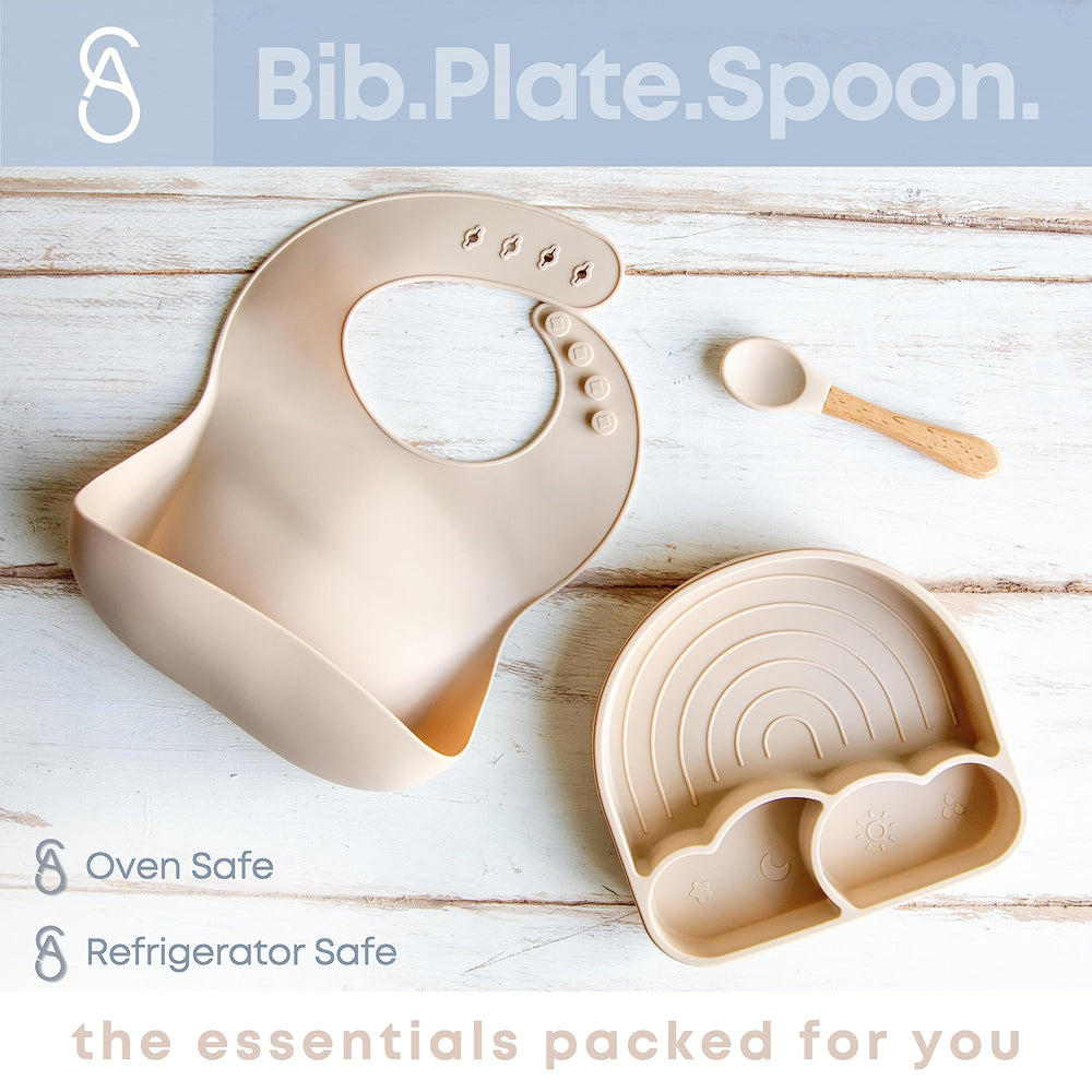 SofiAl suction plate keeps food on the table, ideal for toddler meals